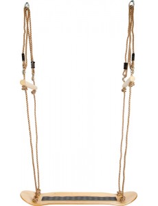 Robustna lesena gugalnica v obliki rolke za otroke