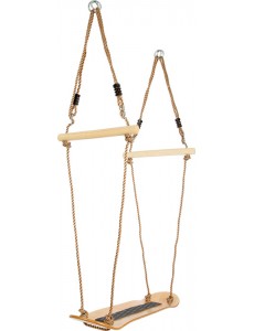 Robustna lesena gugalnica v obliki rolke za otroke