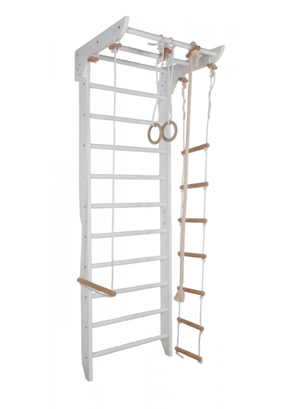 Letvenik z dodatki v beli barvi – domača telovadba za vso družino Letvenik z dodatki v beli barvi – domača telovadba za vso družino