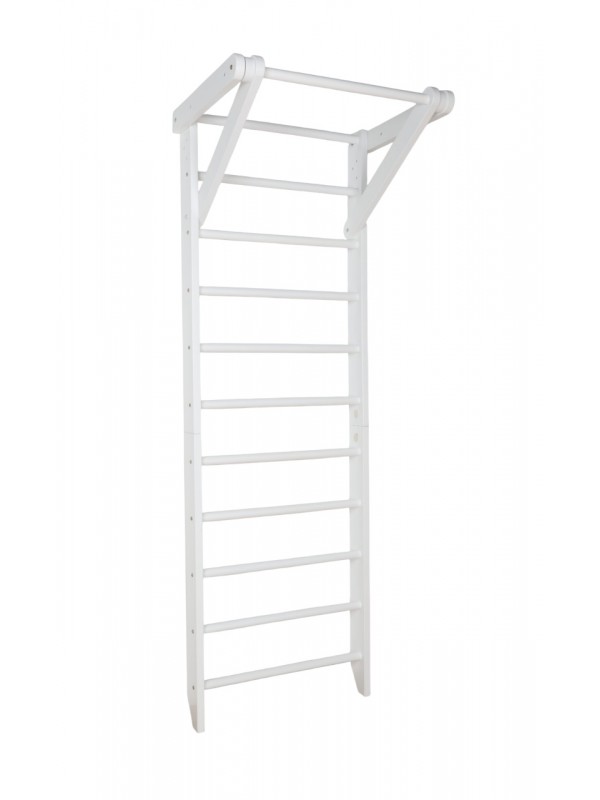 Beli letvenik z dodatki – Kompakten in varen domači vadbeni center Beli letvenik z dodatki – Kompakten in varen domači vadbeni center
