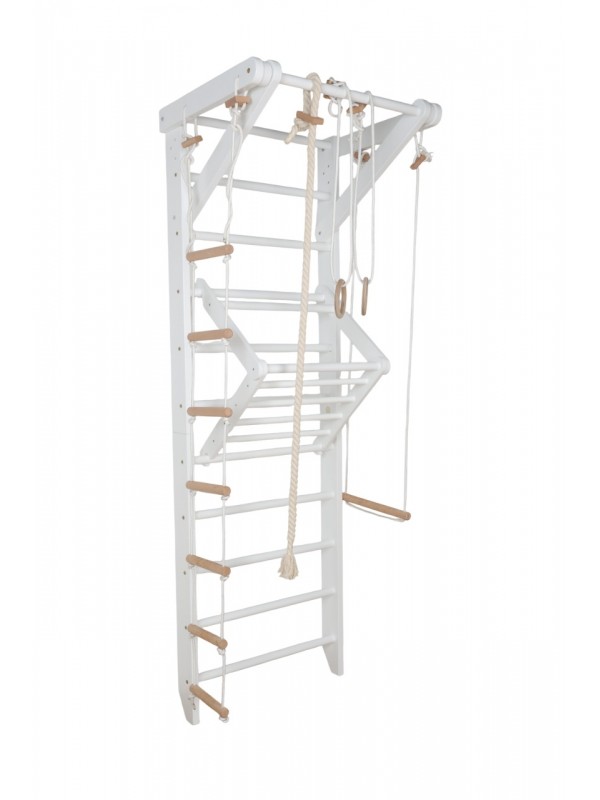 Beli letvenik z dodatki – večnamenski domači vadbeni pripomoček za družino Beli letvenik z dodatki – večnamenski domači vadbeni pripomoček za družino
